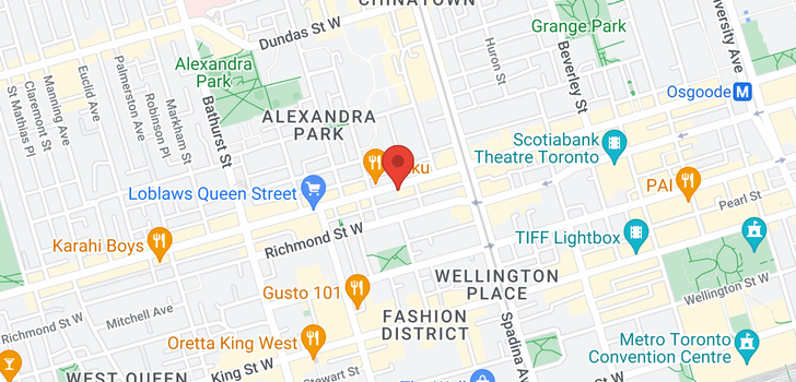map of 507 QUEEN ST W
